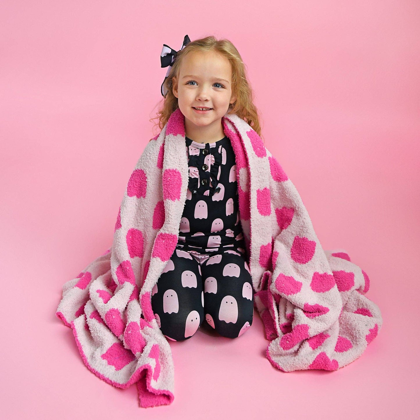 Black/Pink Ghost Bamboo Jammies