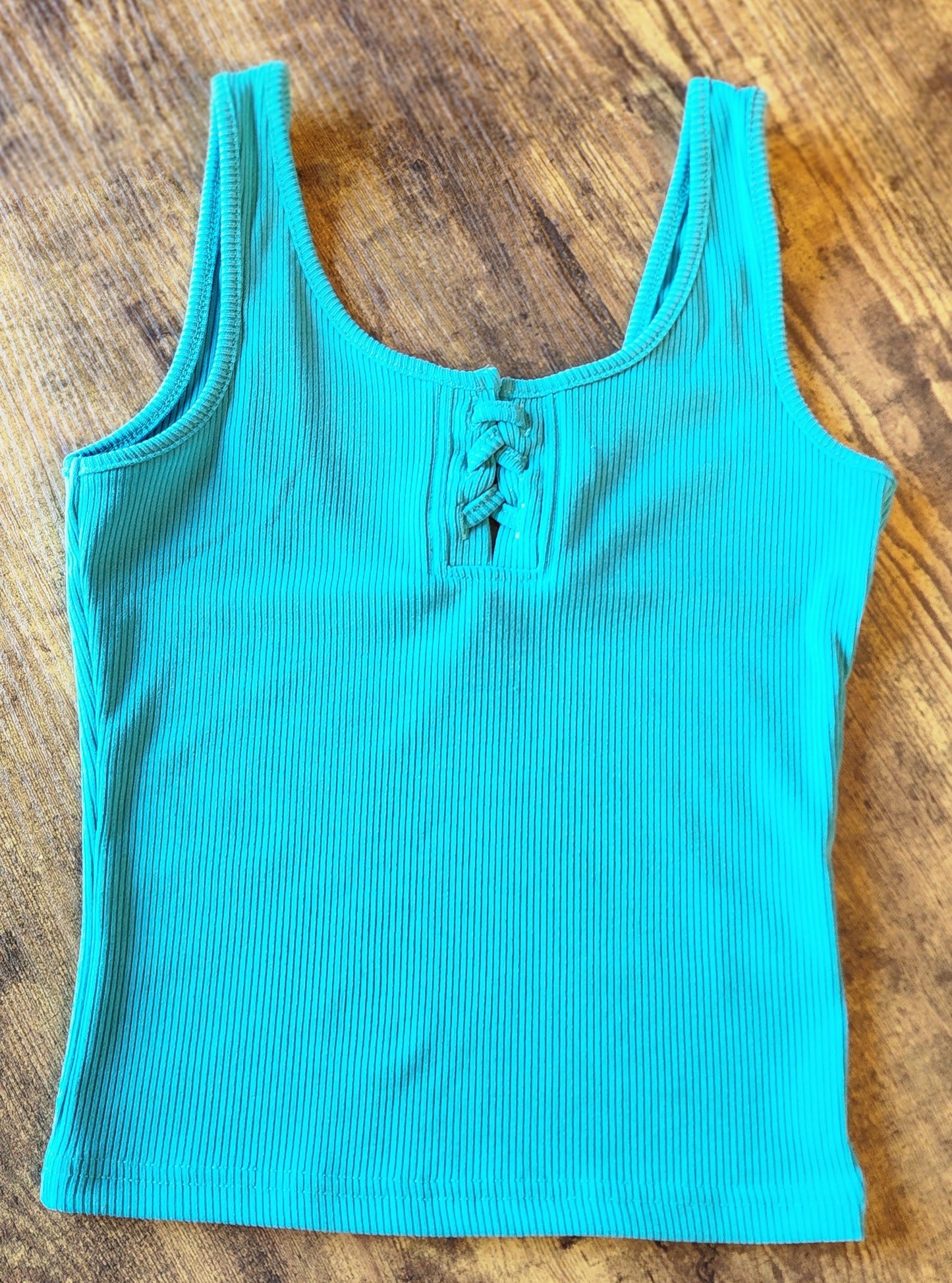 Ribbed Lace Tank
