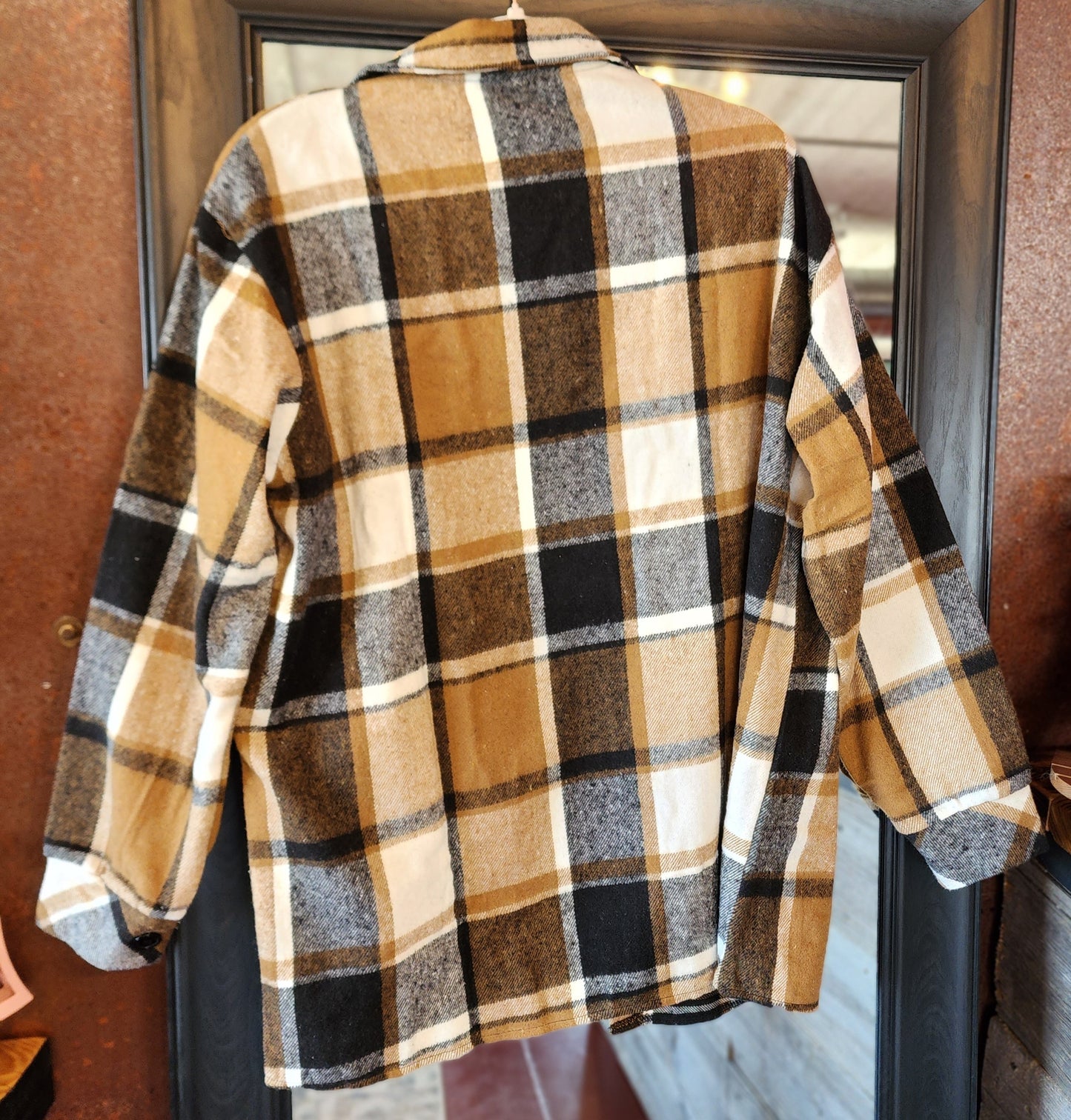 Plaid Print Button Down Shacket