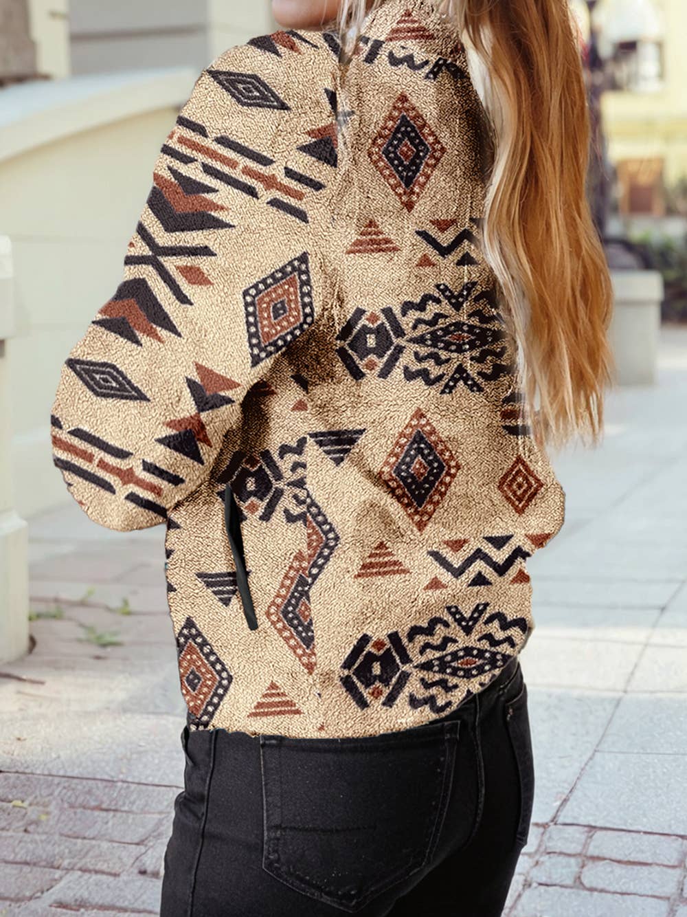 Western Half Zip Plush Sweatshirt