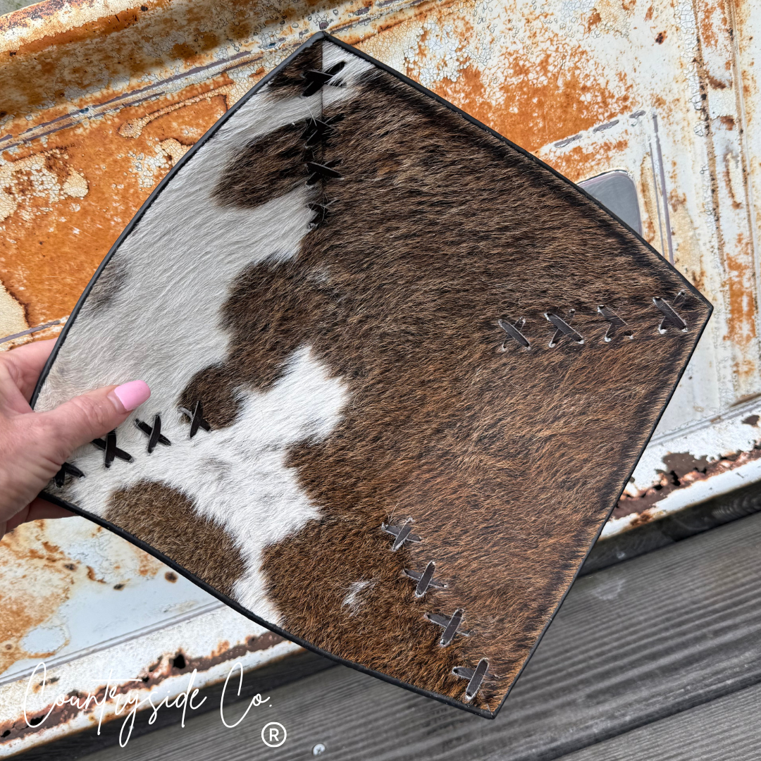 Countryside Co. - Cowhide Large Bowls: Black