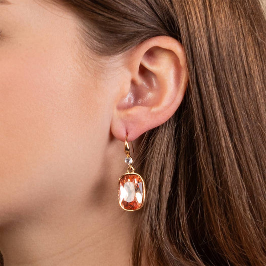 Crystal Earrings: Pink