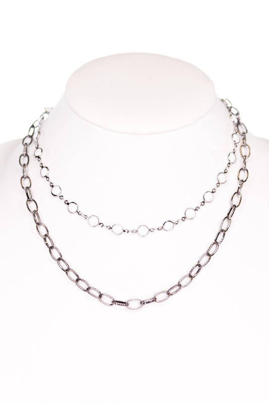 Dylan Designs - Kadee Necklace in White/Hematite