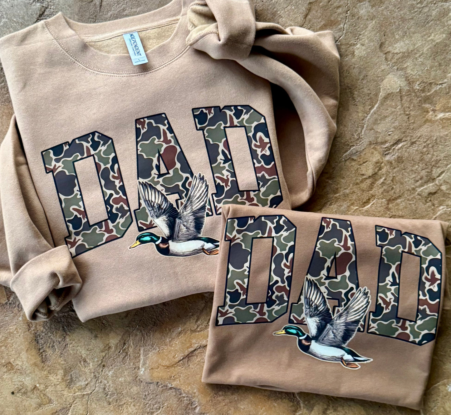 Dad Camo Duck Tee/Sweatshirt