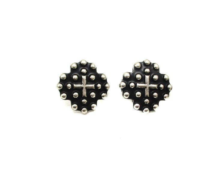 Snowing West - Western Small Cross Bubble Post Earring