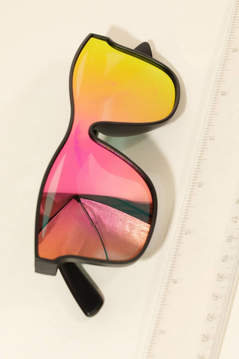 Multi Color Acetate Shield Sunglasses