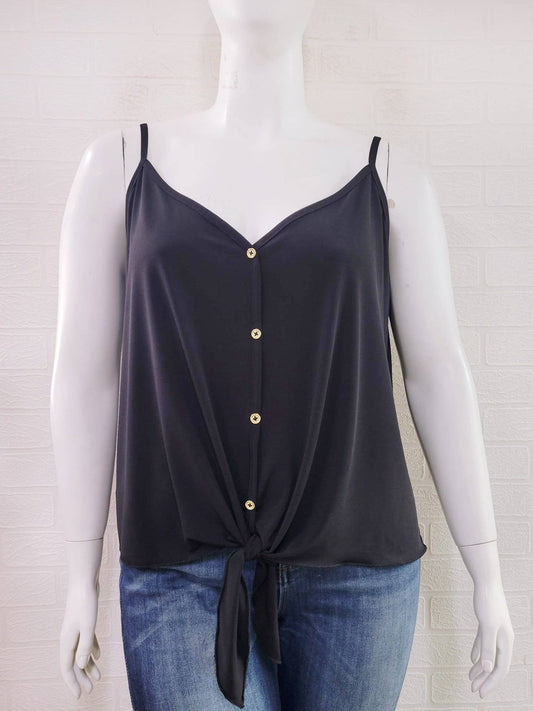 Plus V-Neck Cami w/Front Knot