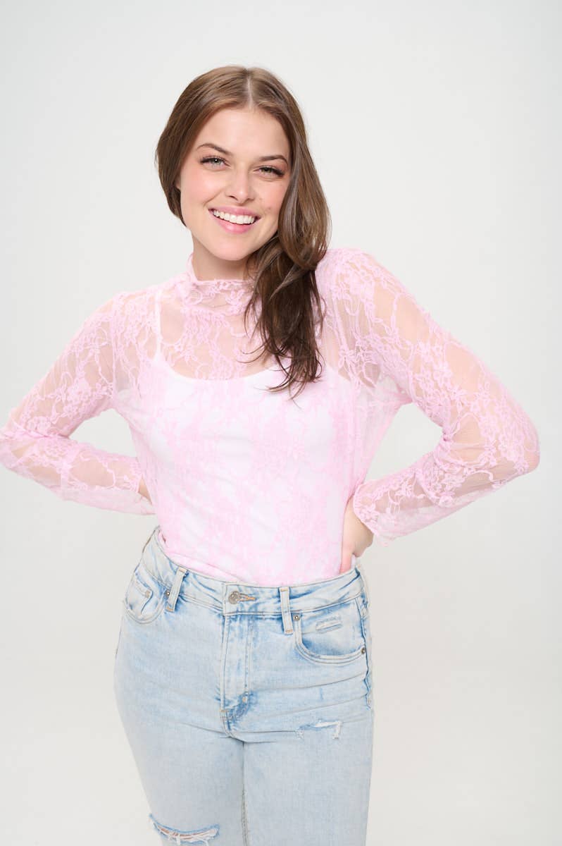White Floral Lace Top