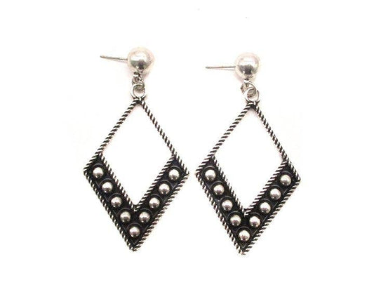 Snowing West - Western Diamond Cut Bubble Dangle Earring