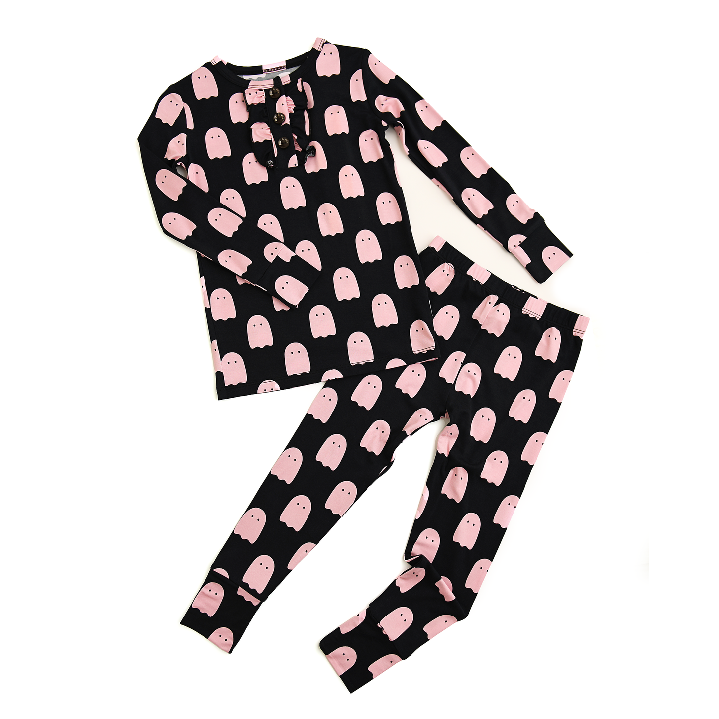 Black/Pink Ghost Bamboo Jammies
