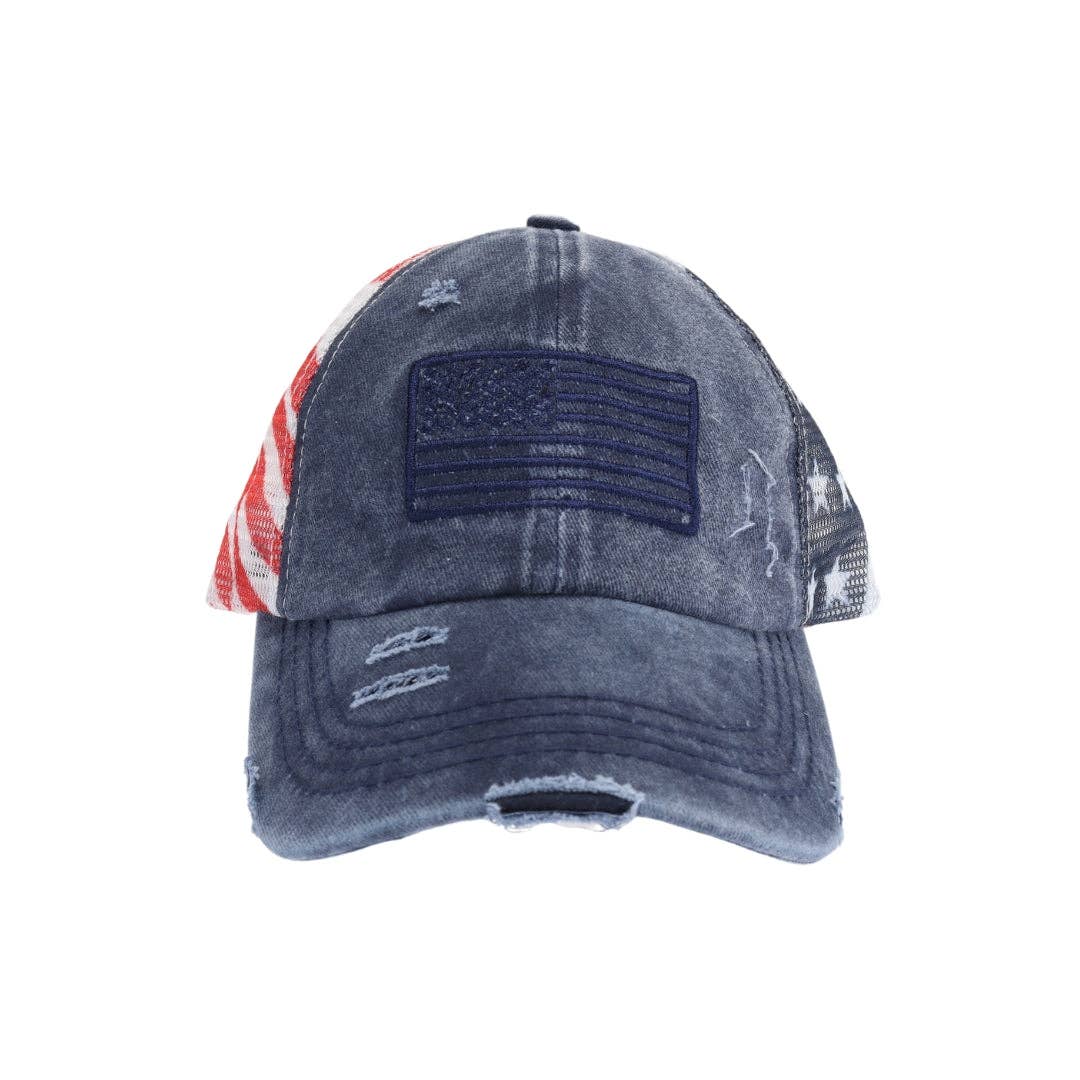 American Flag Cap Navy