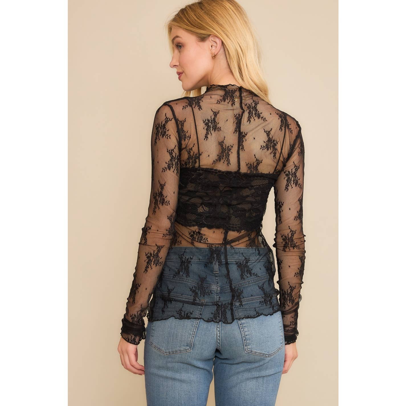 Black Mesh Top