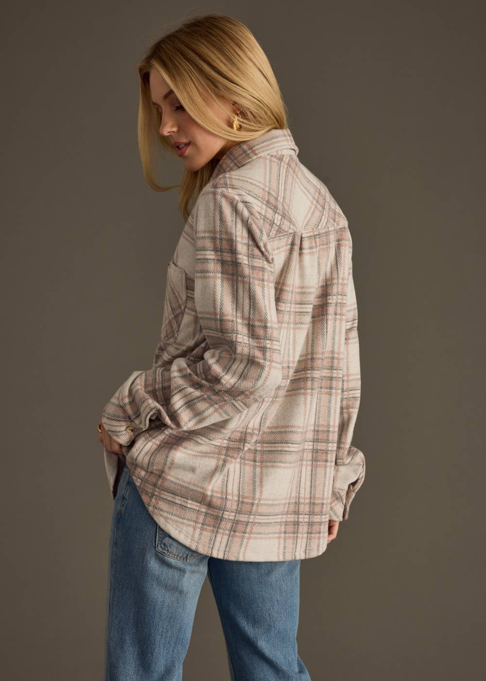 Dusty Rose Button - Up