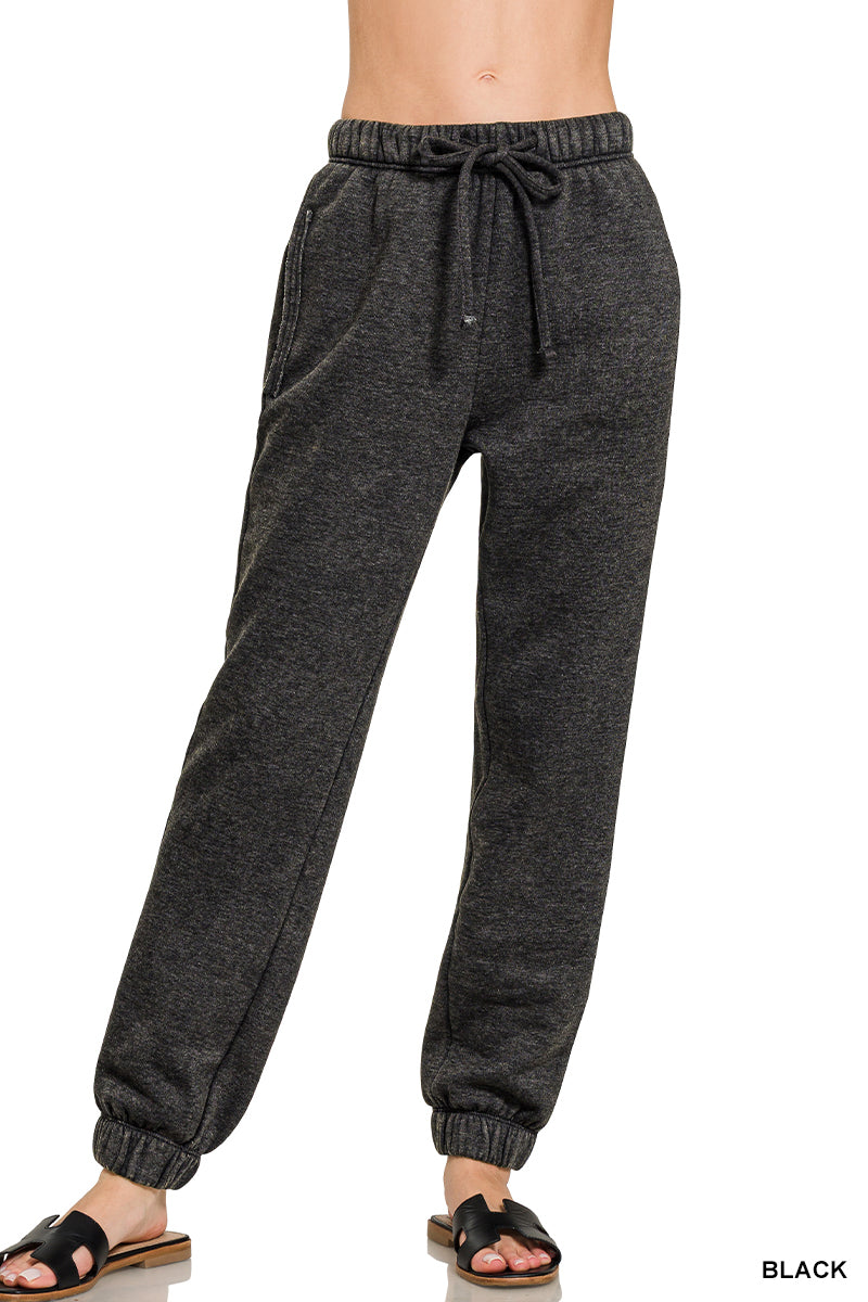 Acid Wash Fleece Sweatpants
