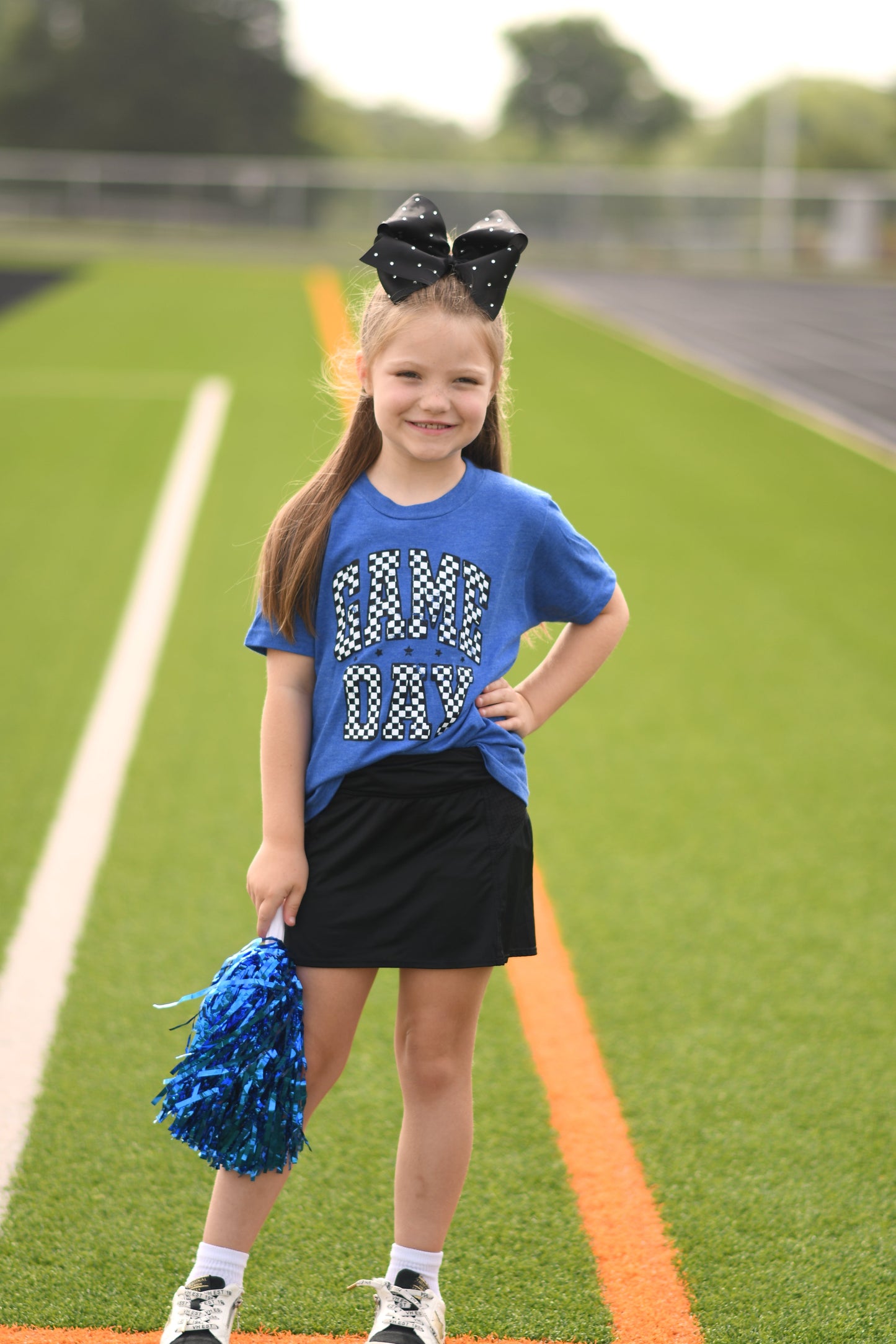 RTS Blue Checkered Game Day Tee