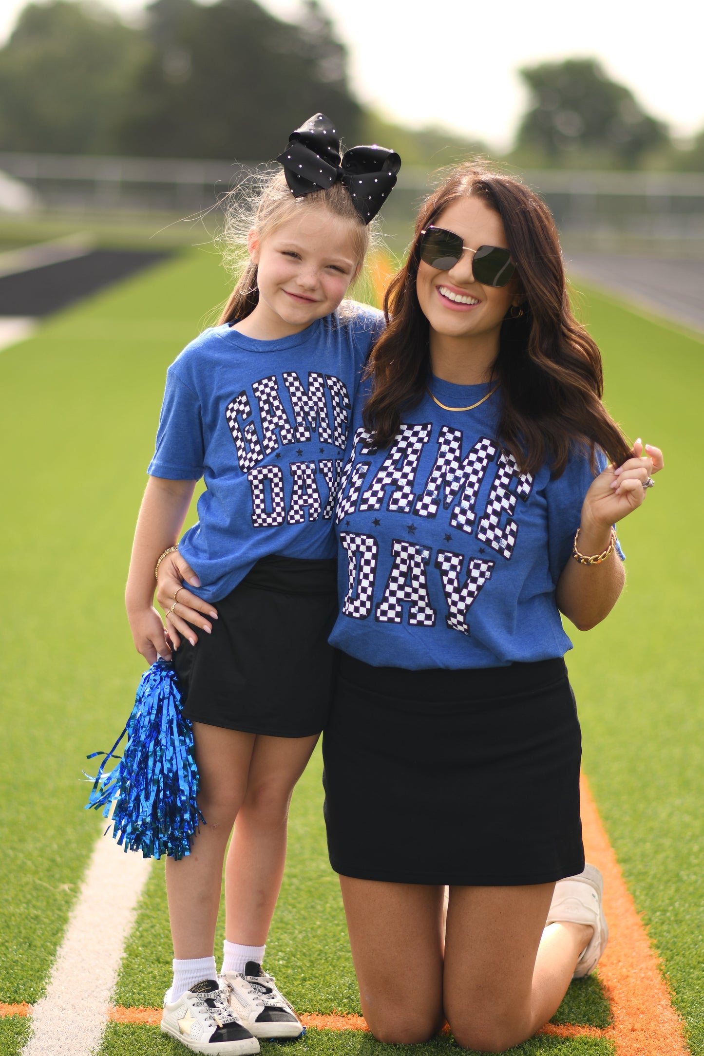 RTS Blue Checkered Game Day Tee