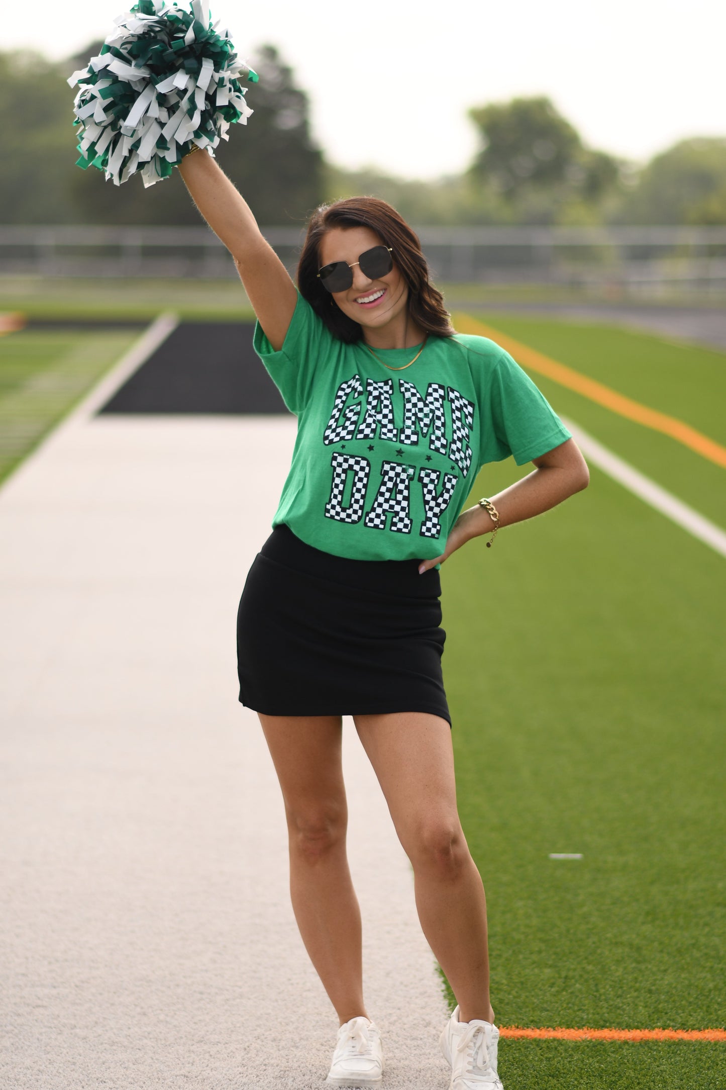RTS Green Checkered Game Day Tee