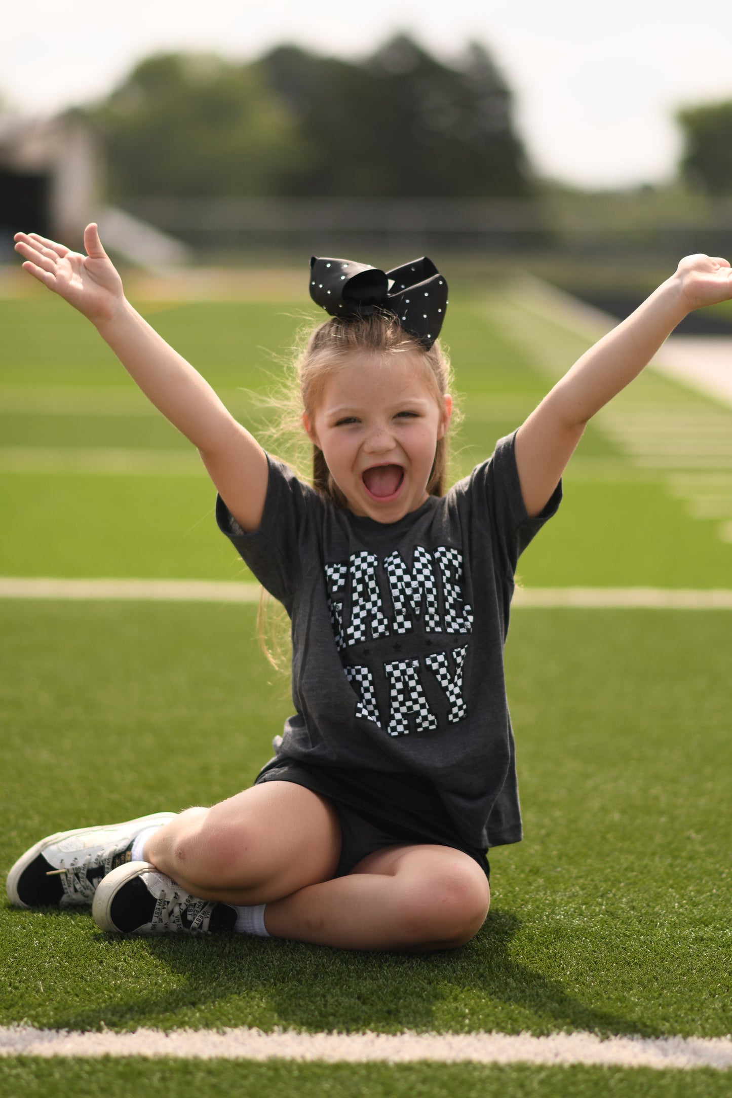 RTS Charcoal Checkered Game Day Tee