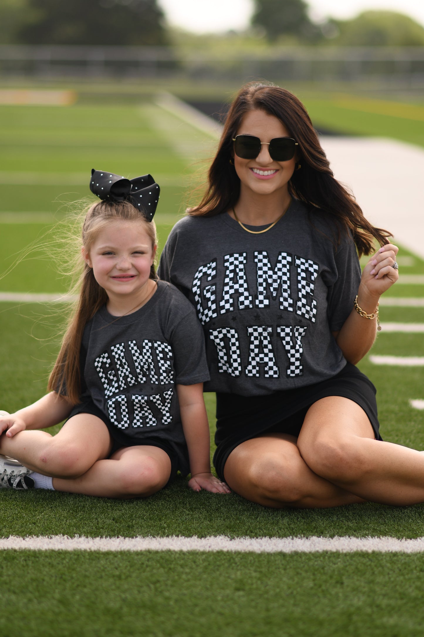 RTS Charcoal Checkered Game Day Tee