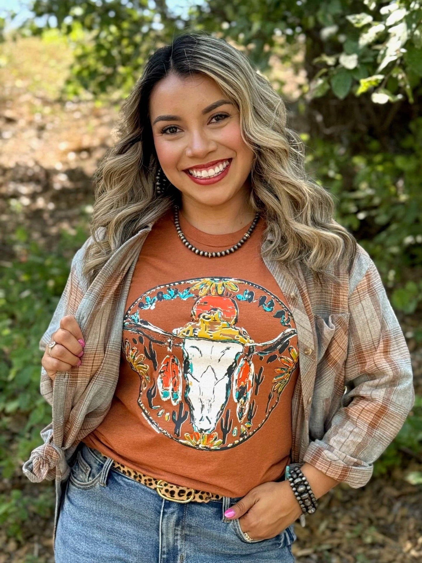 Itzel Fall Flannel - Pumpkin/Rust