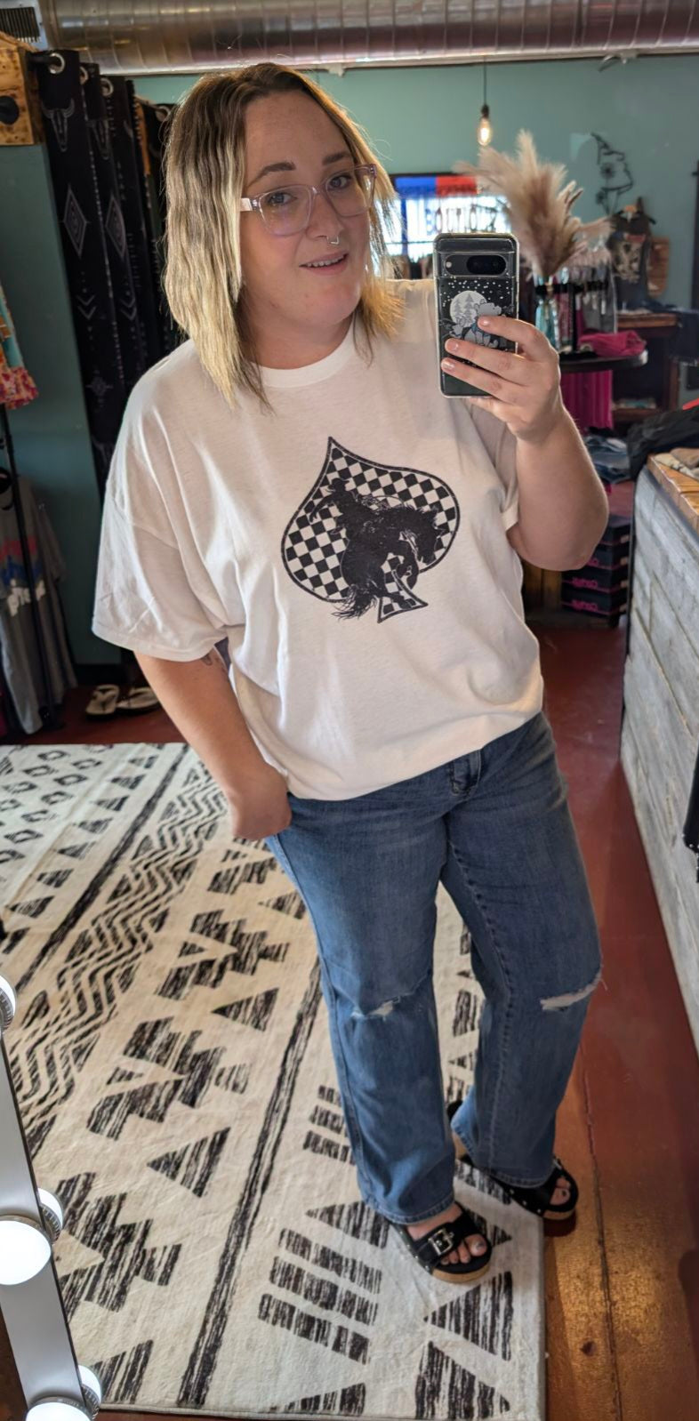 JB Tummy Control Destoyed Knee Jeans