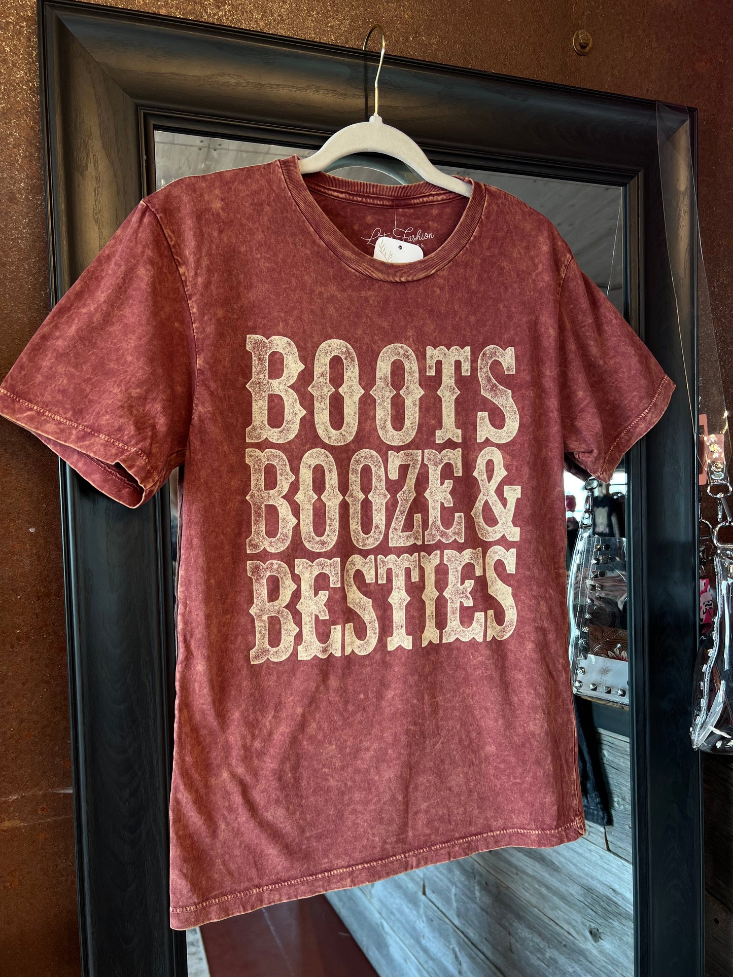 Boots, Booze, & Bestie Graphic Tee