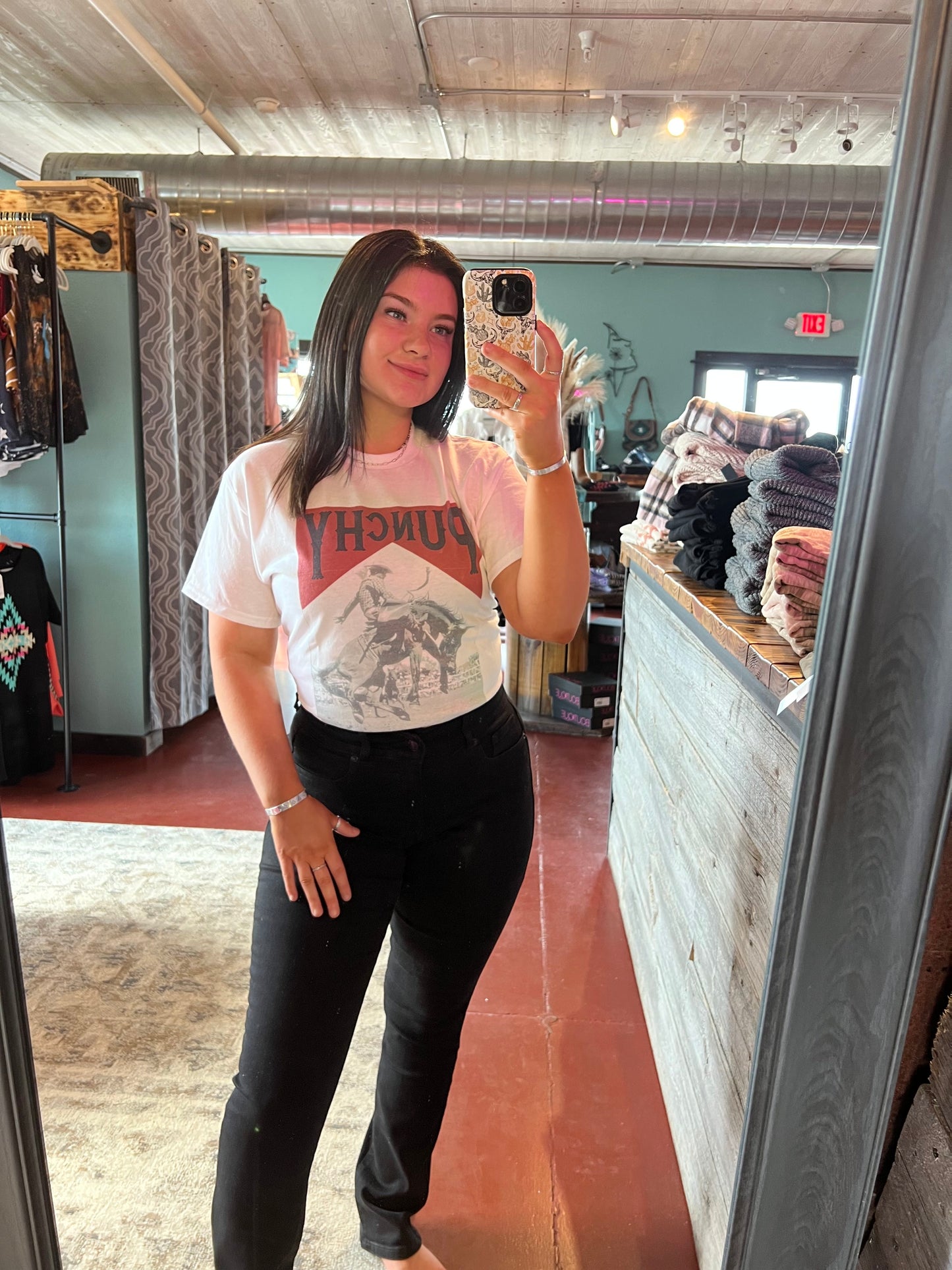 Sophia Black Straight Leg Jeans