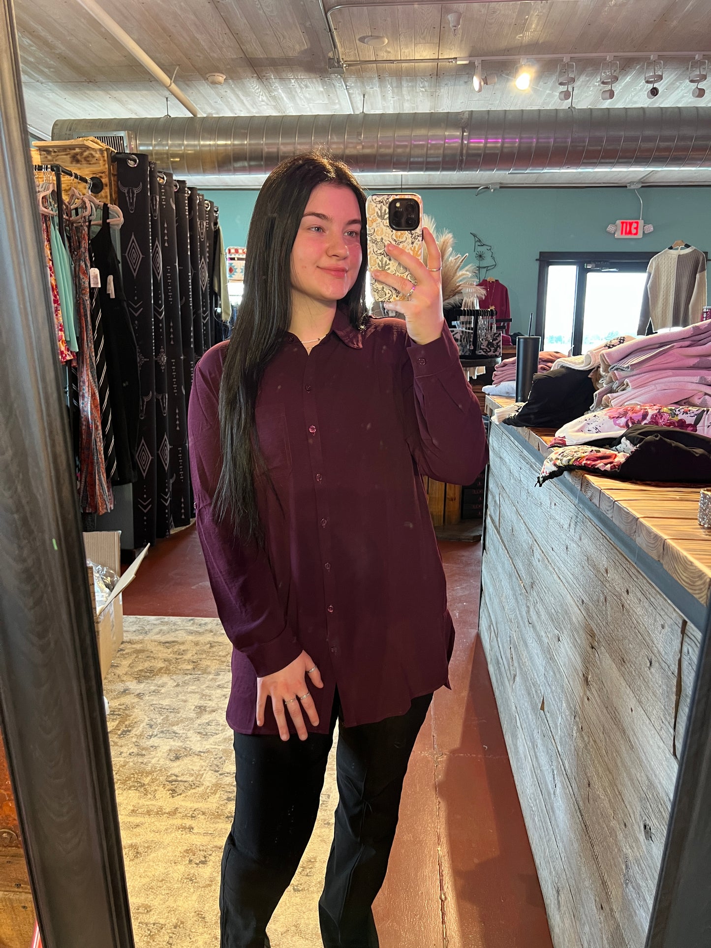 Black Orchid Button Up Shirt