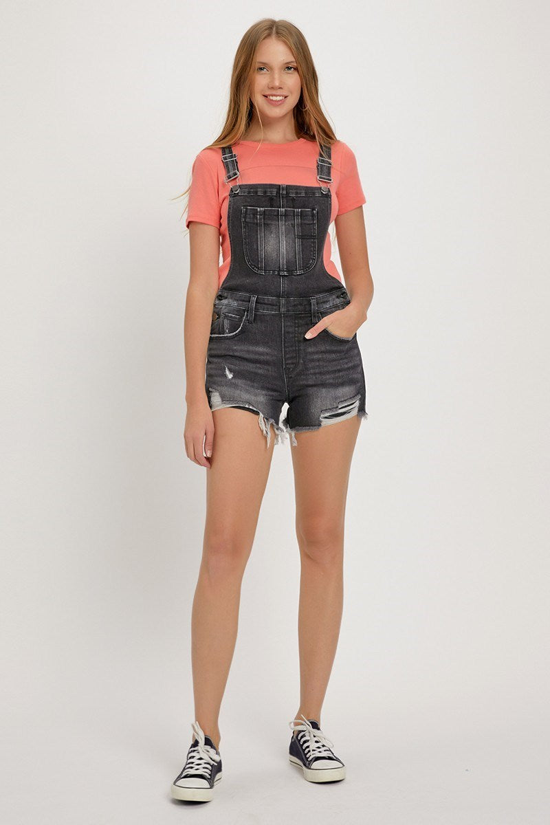 Midnight Rider Overall Shorts