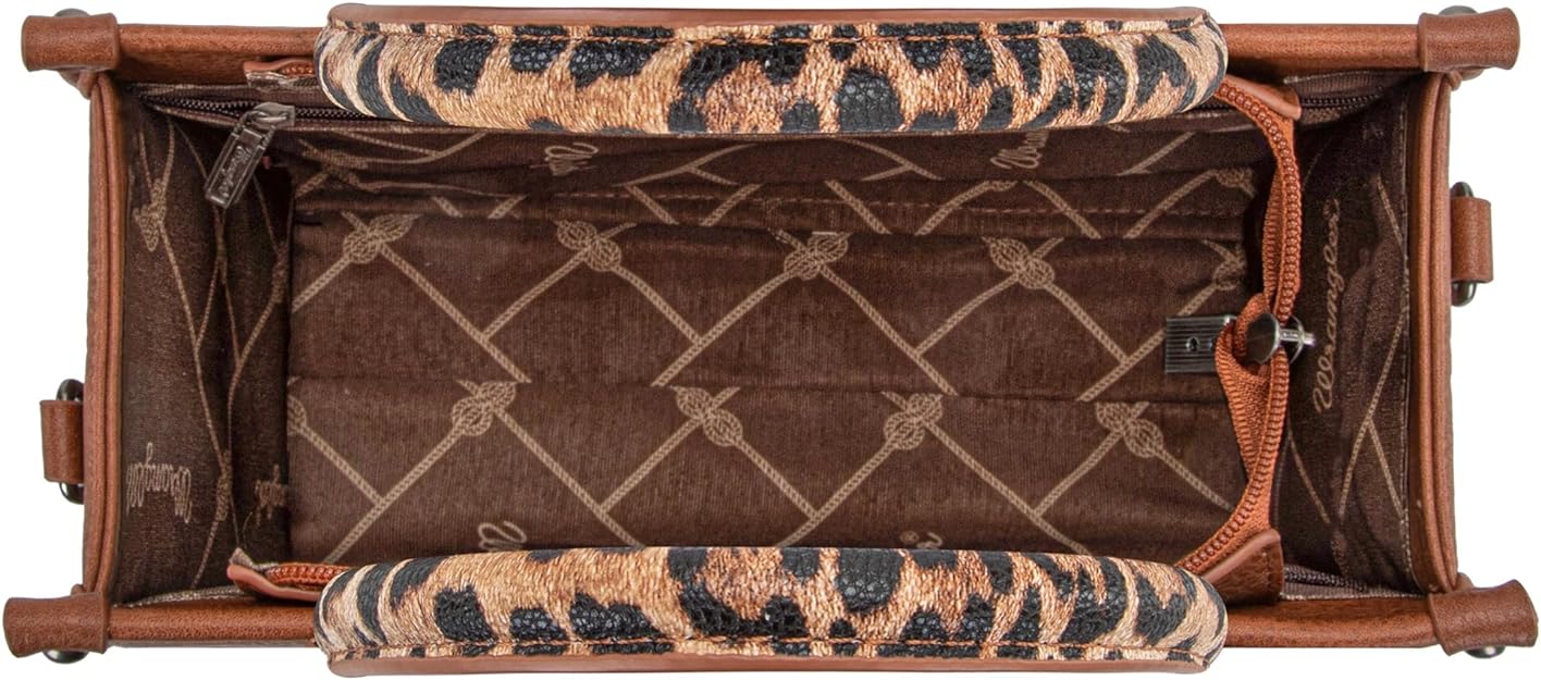 Wrangler Leopard Print Concealed Carry Tote/Crossbody Leopard