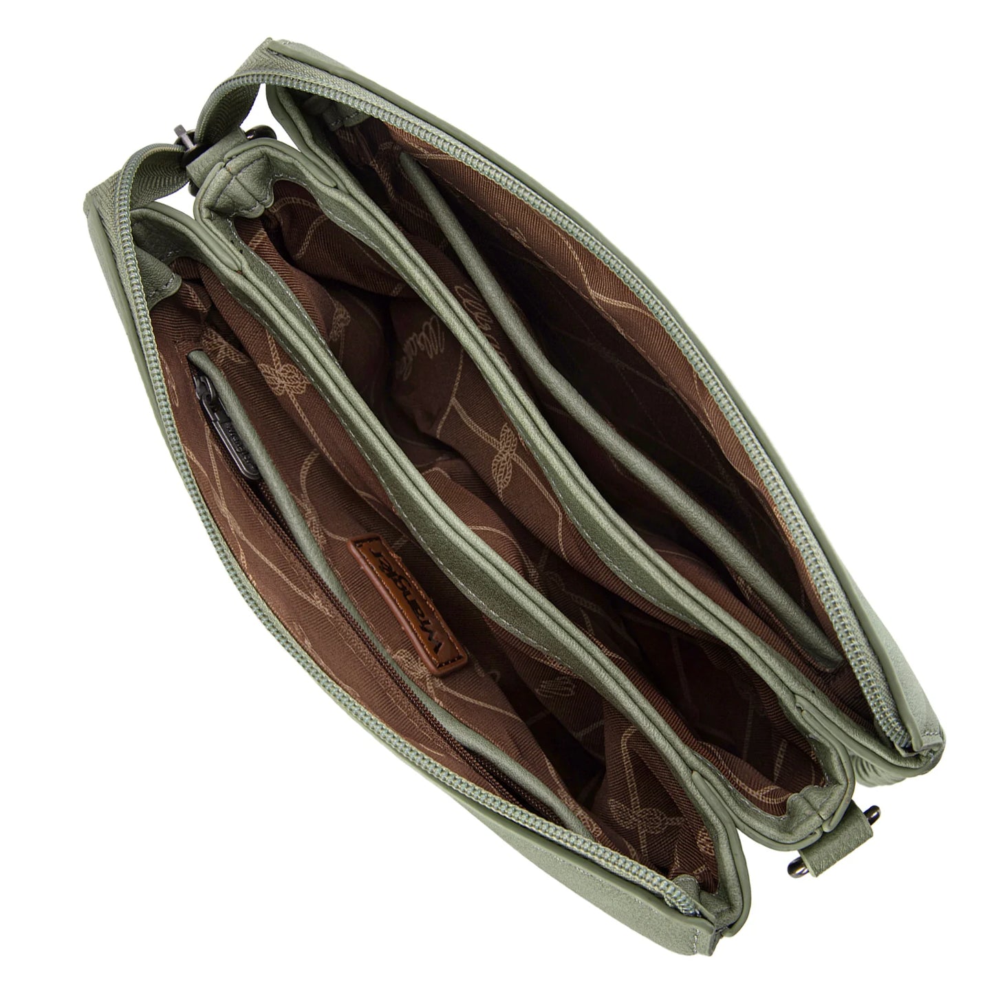 Wrangler Whipstitch Braided Strap Hobo/Crossbody Bag Green