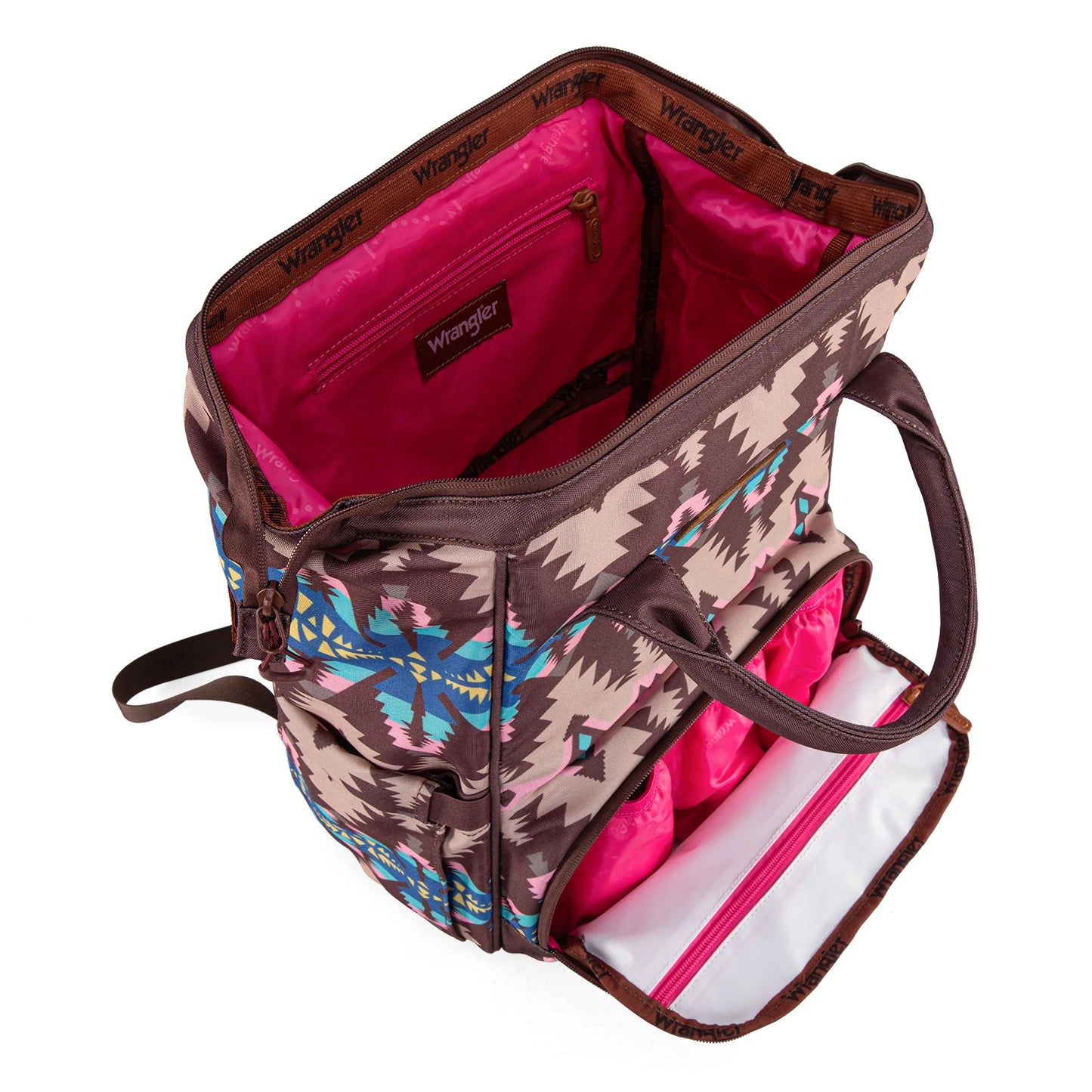 Wrangler Aztec Printed Callie Backpack - Coffee