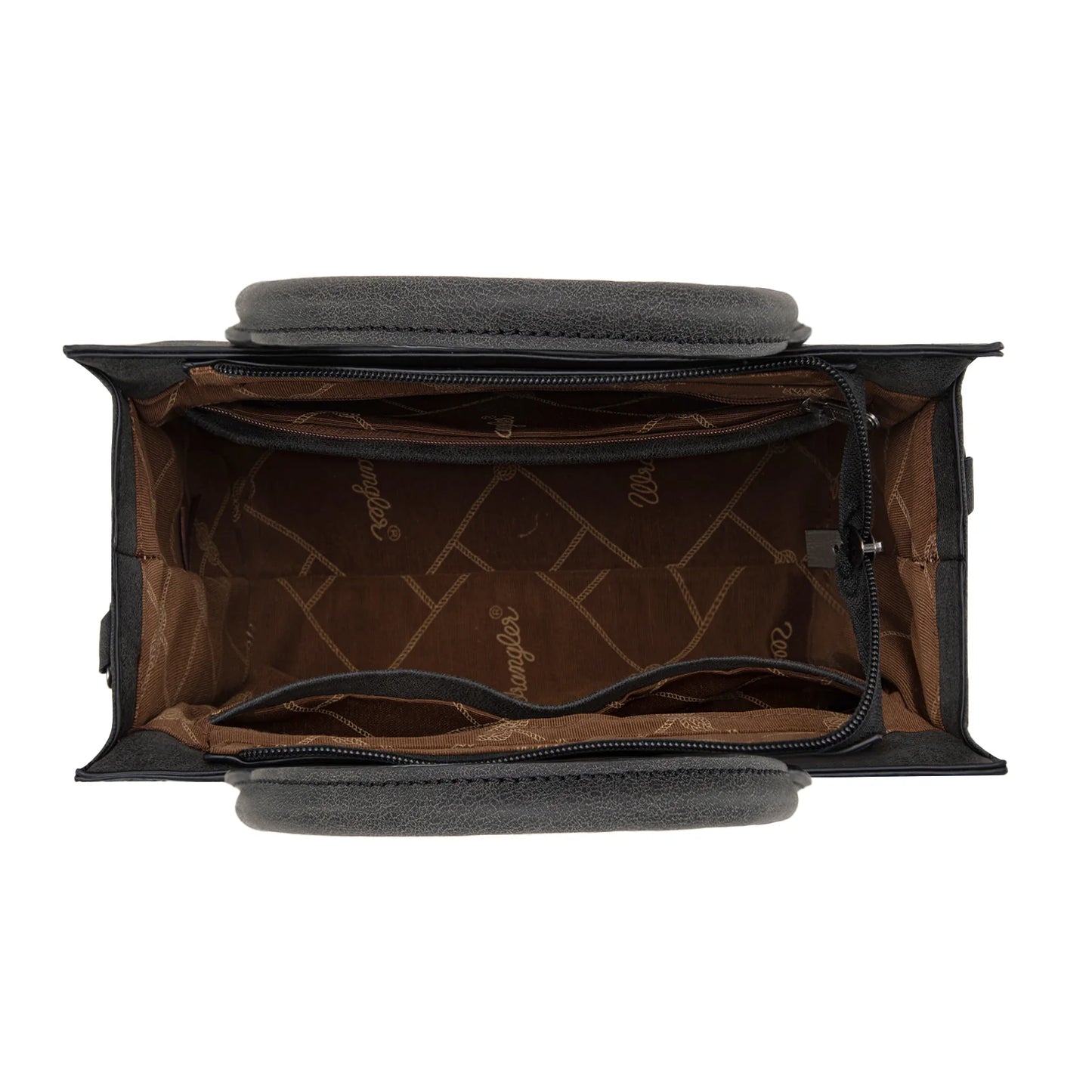 Wrangler Tooled Aztec Pattern Print Concealed Carry Tote/Crossbody -Black