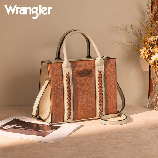 Wrangler Whipstitch Tote/Crossbody - Brown