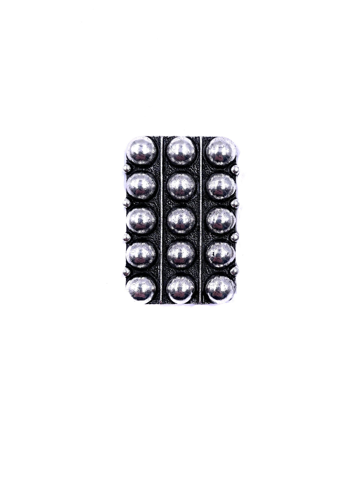Snowing West - Western Rectangle Bubble Cuff Ring