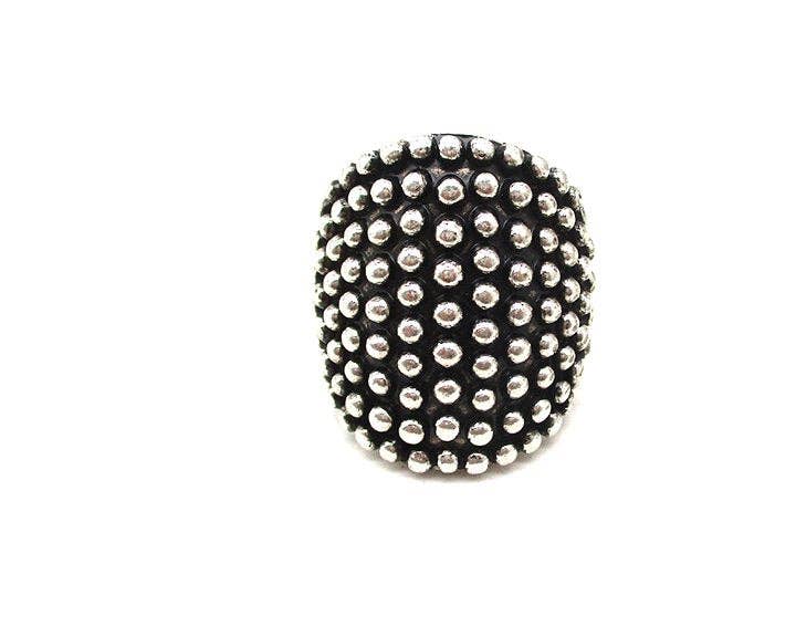 Snowing West - Western Tiny Bubble Stretch Ring