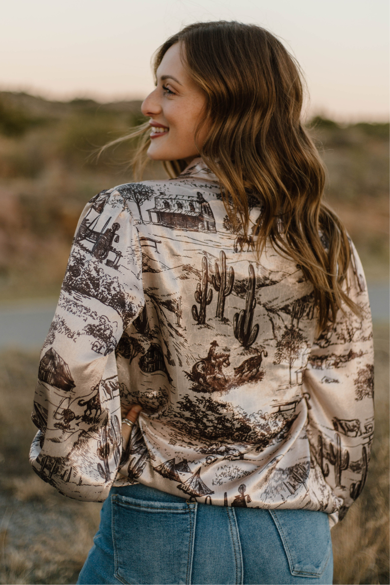 Life On The Ranch Button Up