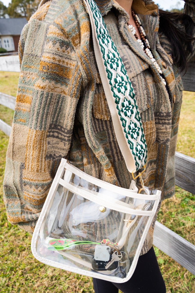 Guitar Strap Clear Crossbody