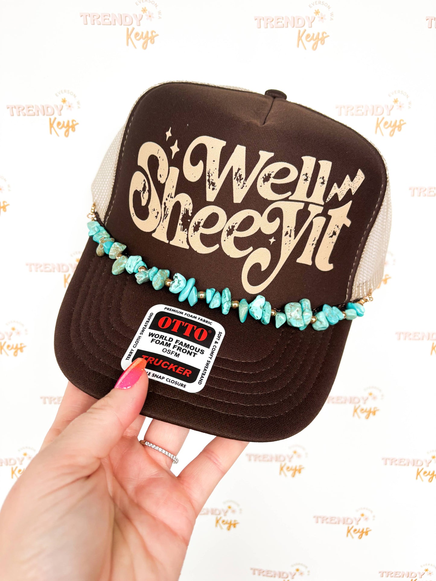 "Well Shee-Yit" Western Trucker Hat : With Chain