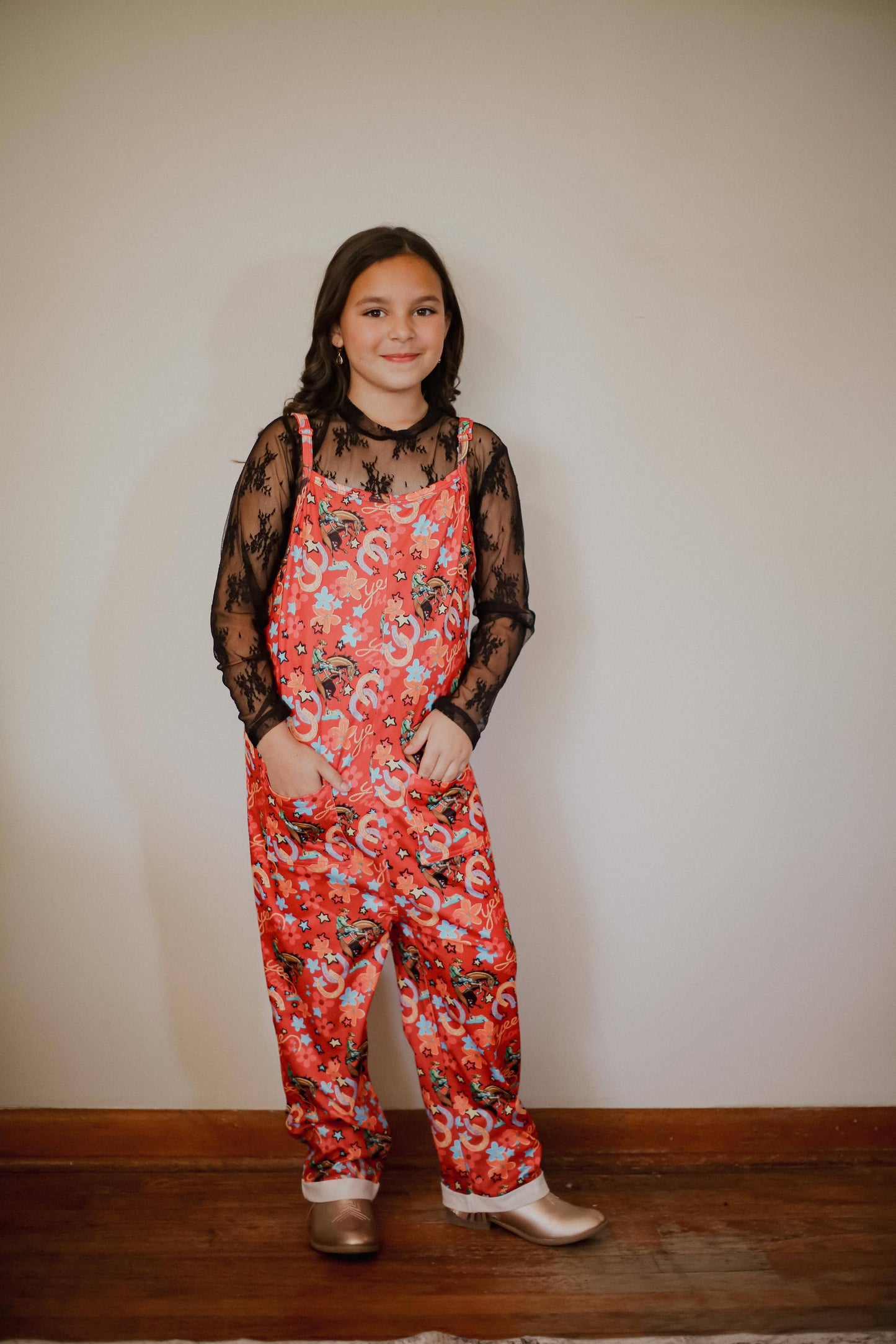 Red Yee Haw Romper