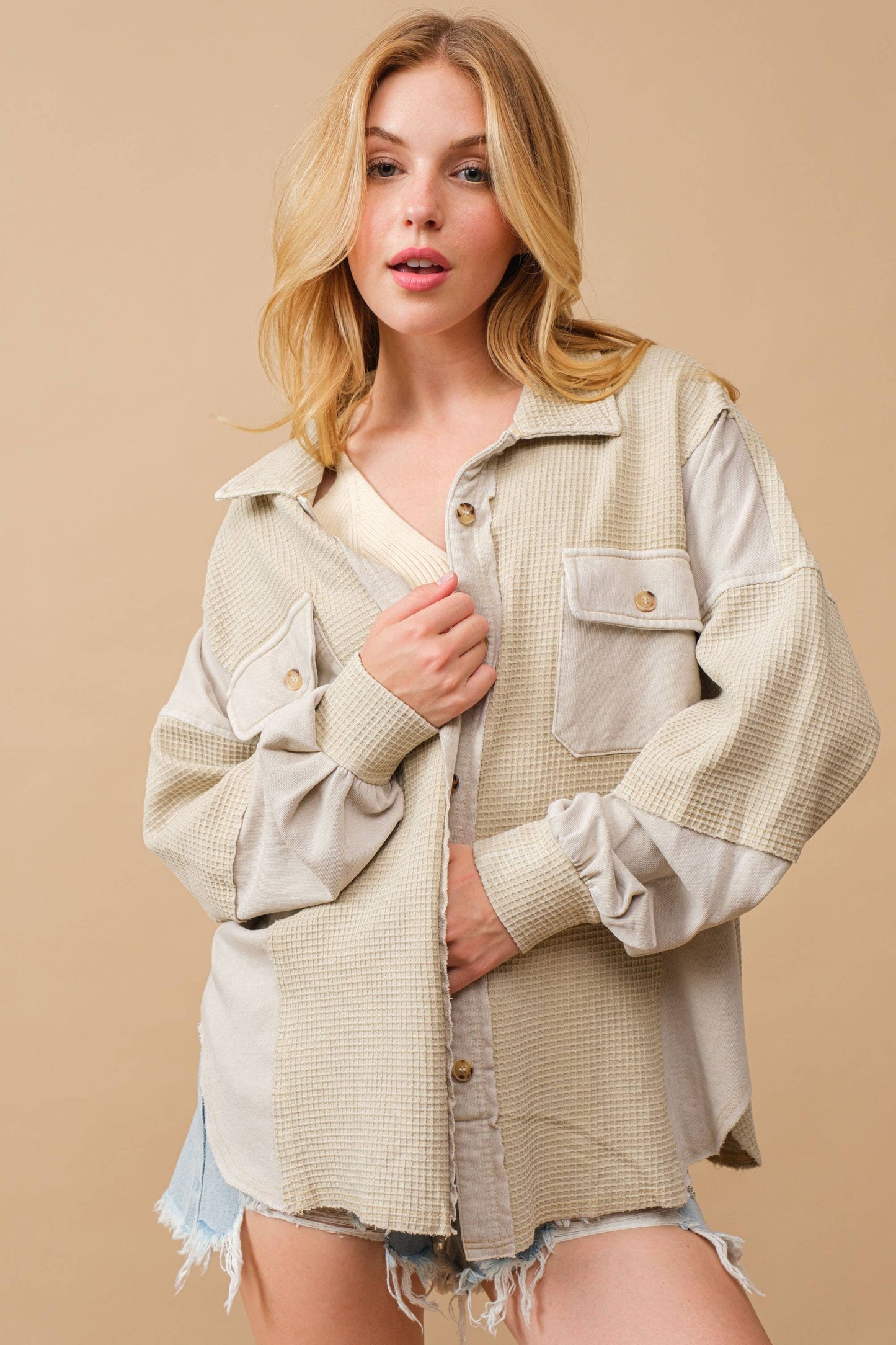 Washed Waffle Jacket