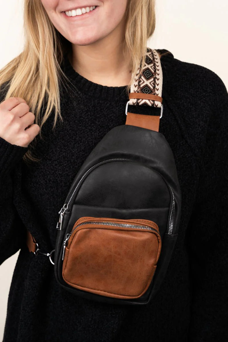 Black & Brown Ali Sling Bag
