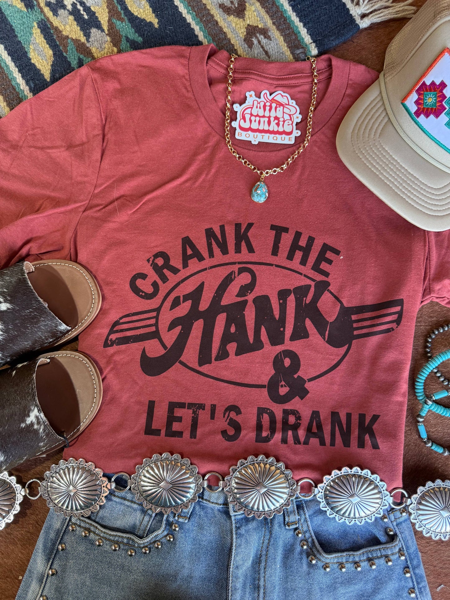 Crank The Hank & Let's Drank Tee