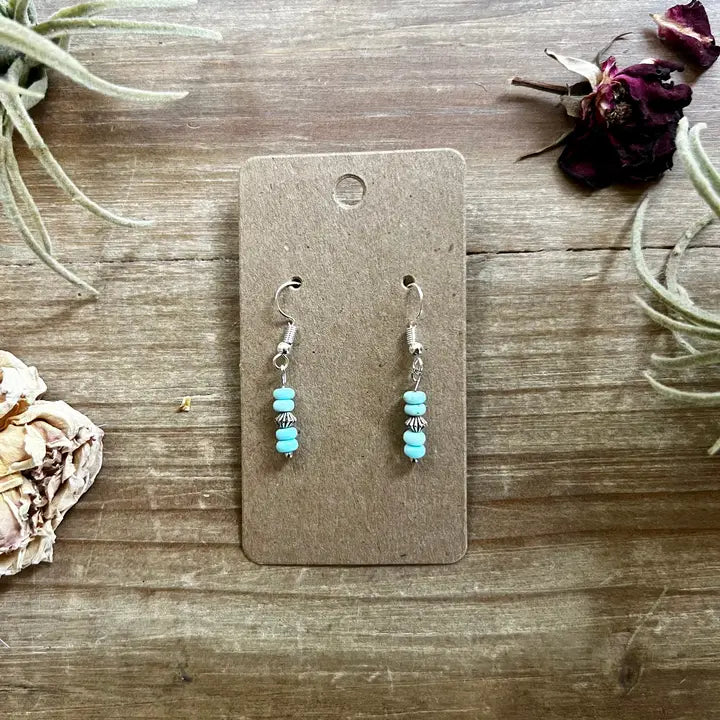 Mini Turquoise Magnesite Earring