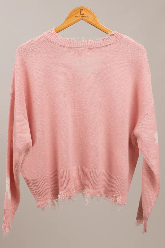 Poodle Distressed Sweater