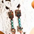 Turquoise Ridgeway Patina Arrow earrings