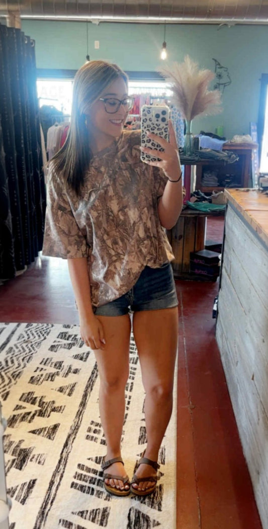 Dark Camo Oversized Tee