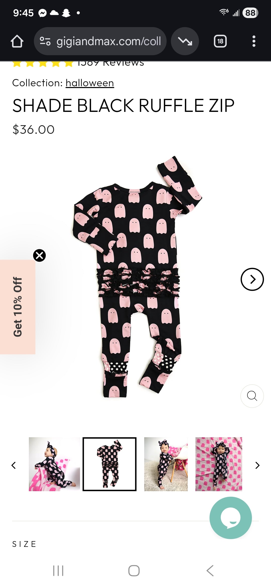 Black/Pink Ghost Bamboo Jammies