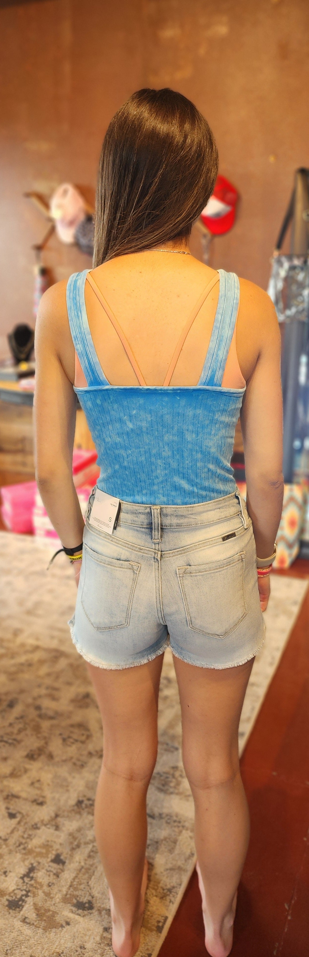 V-Neck Ribbed Crop Tank