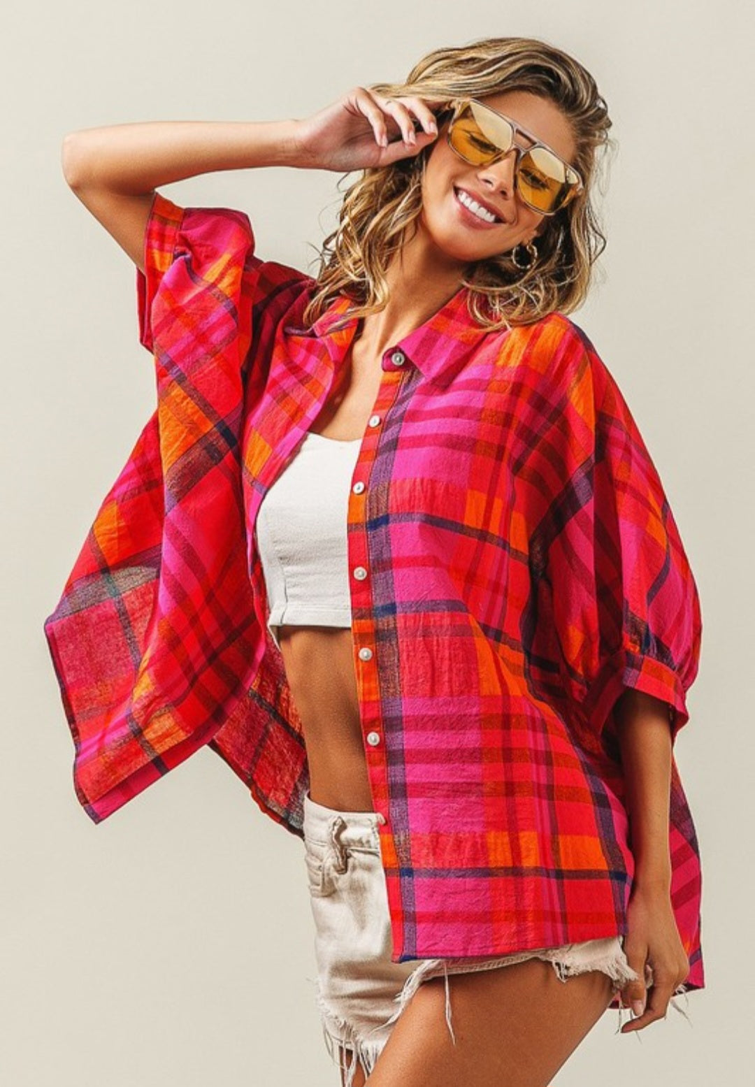 Summer Plaid Top